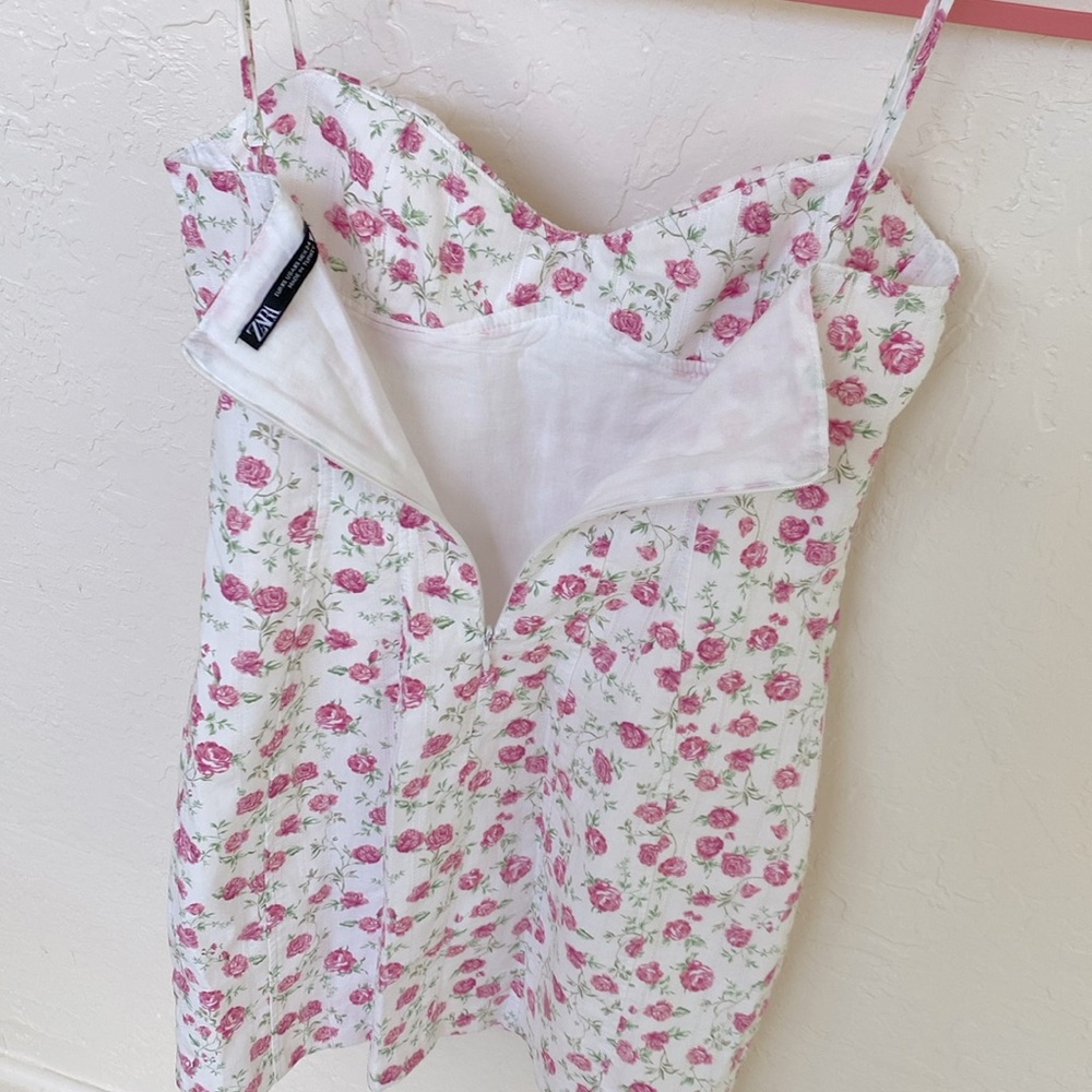 ZARA Floral Mini Dress - Picture 5 of 6